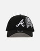 New Era Atlanta Braves 'Ornate Rose' 9FORTY A-Frame Snapback Black/White