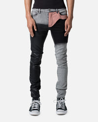 MNML X596 Patched Skinny Denim Jeans Multi