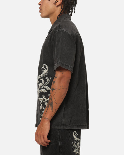 Saint Morta Baroque Button Up Shirt Black
