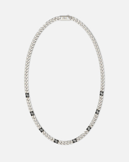 Guess Mainline 21" 4G Chain Pave Necklace Silver