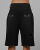 Loiter Distressed Jorts Black