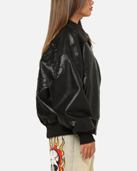 Ed Hardy Studded Bomber Jacket Black