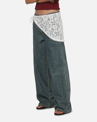 Ed Hardy Women's Lace Wrap Skirt White
