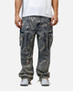 MNML Ultra Baggy Rip Denim Cargo Pant Blue