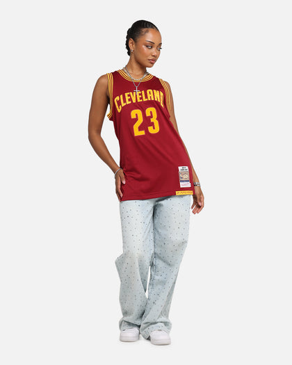 Mitchell & Ness Cleveland Cavaliers Lebron James 2015 Dark Jersey Burgundy