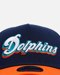 New Era Miami Dolphins 'Throwback Bowl' 9FORTY A-Frame Snapback Navy