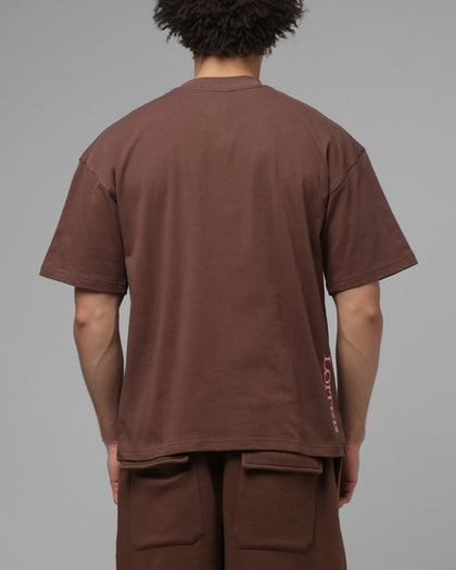 Loiter Hybrid Premium T-Shirt Brown/Pink