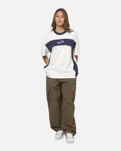 Carre Athletic Panel Crew T-Shirt Off White