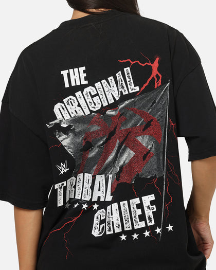 73Studio X WWE Roman Reigns Vintage T-Shirt Black Acidwash