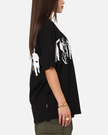 S Double People Stripe T-Shirt Black