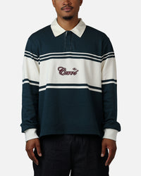 Carre Varsity Long Sleeve Polo Shirt Vintage Navy