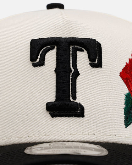 New Era Texas Rangers 'Chrome Black Roses' 9FORTY A-Frame Snapback Chrome/Black