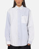 Tommy Jeans Relaxed Oxford Stripes Button Up Shirt Blue Pinstripe