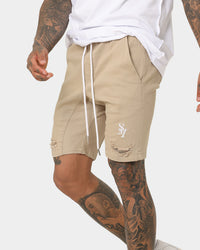 Saint Morta Annex Denim Shorts Stone