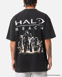 73Studio X Halo Halo Reach Vintage T-Shirt Black Acidwash