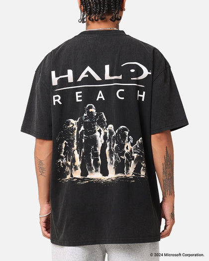73Studio X Halo Halo Reach Vintage T-Shirt Black Acidwash