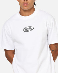 Von Dutch Distressed Embroidered Patch T-Shirt White