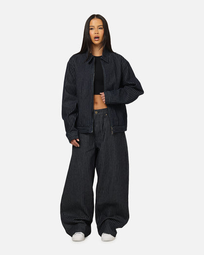 Carre Lockout Pinstripe Jacket Navy Pinstripe