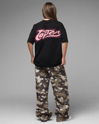 Loiter Jet Stream Chenille T-Shirt Black