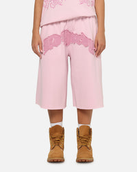 Ed Hardy Double Dragon Applique Shorts Pink