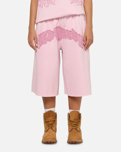 Ed Hardy Double Dragon Applique Shorts Pink