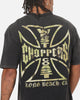 West Coast Choppers Camo Cross T-Shirt Black Acidwash