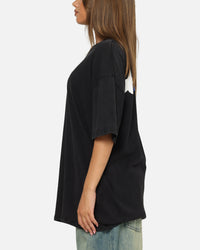 Carre Star Mark T-Shirt Black Acidwash