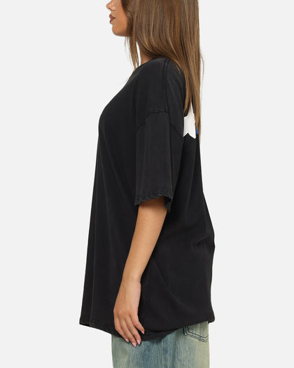 Carre Star Mark T-Shirt Black Acidwash