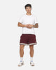 Adidas Warp Knit Shorts Maroon