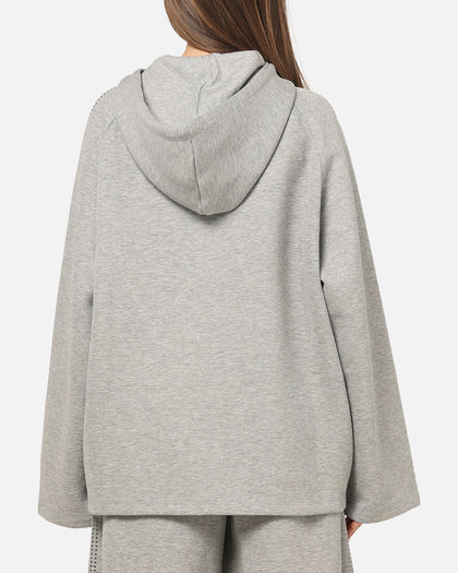 Adidas Women's Teamgeist Rhinestone Track Top Grey Marle