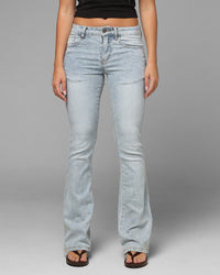 Loiter Women's Wraith Bootcut Jeans Blue Denim