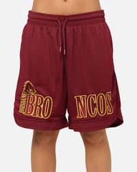 Bleacher Athletic Brisbane Broncos NRL Adult Basketball Shorts Maroon