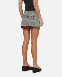 Ed Hardy Women's Washed Camo Skirt Washed Camo