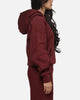 Ed Hardy Women's Tattoo Zip Hoodie Burgundy