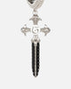 Guess Mainline Rebel Knight Dagger Crystal Earring Silver