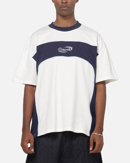 Carre Athletic Panel Crew T-Shirt Off White