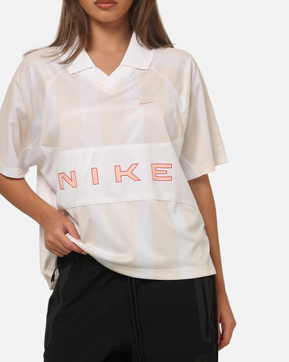 Nike Women's Sportswear Street Oversized Striped Jersey Chalk/White