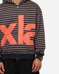 X-Large Mocha Captain Zip Hoodie Black