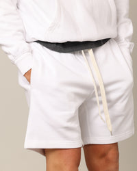 Carré Blanc Classic Sweat Shorts White