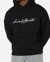 Saint Morta Scripture Boxy Hoodie Black