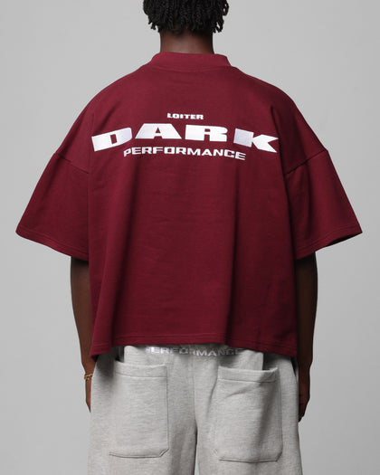Loiter Dark Performance T-Shirt Burgandy