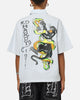 Ed Hardy Panther Button-Up Shirt Blue Pin Stripe