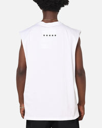 Carre Panelled Muscle T-Shirt White