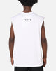 Carre Panelled Muscle T-Shirt White