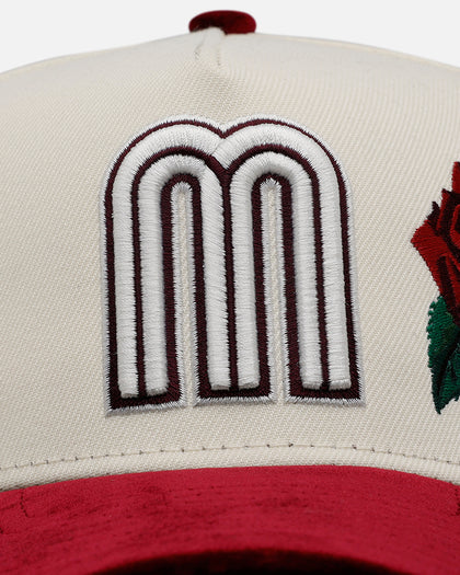 New Era Mexico National Baseball Team 'Velvet Roses' 9FORTY A-Frame Snapback Chrome