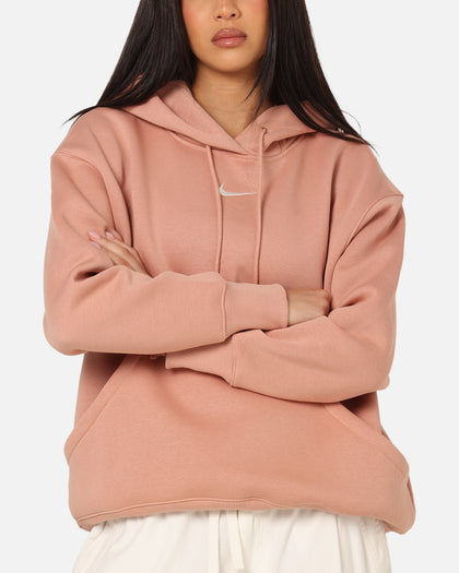 Nike Women's Sportswear Phoenix Fleece Oversized Pullover Hoodie Rose Gold