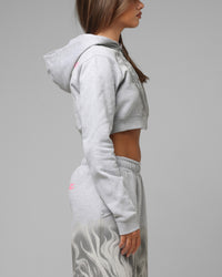Loiter Women's Drako Cropped Hoodie Grey Marle