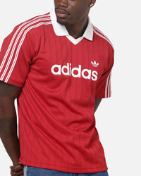 Adidas Drop Needle Pinstripe Jersey Red