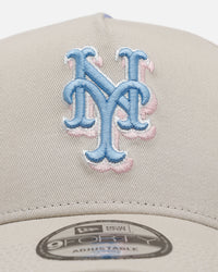 New Era New York Mets 'Pastel 2.0' 9FORTY A-Frame Snapback Stone