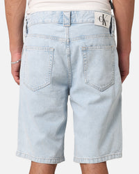 Calvin Klein 90's Loose Pleated Denim Short Light Blue